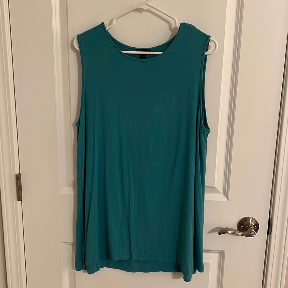 J.Jill Wearever Collection Easy A-line Tank Top - Blue